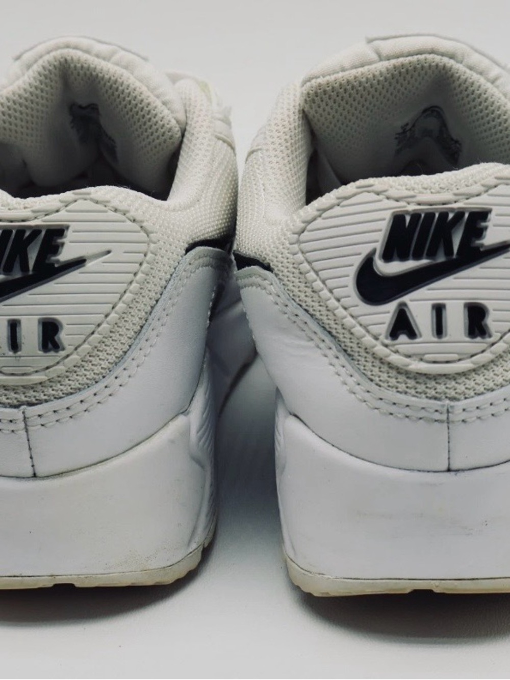 Nike Air Max 90 White Black Sneakers Running CQ2560-101 Shoes-Womens 9 Mens 7.5 - Picture 4 of 5